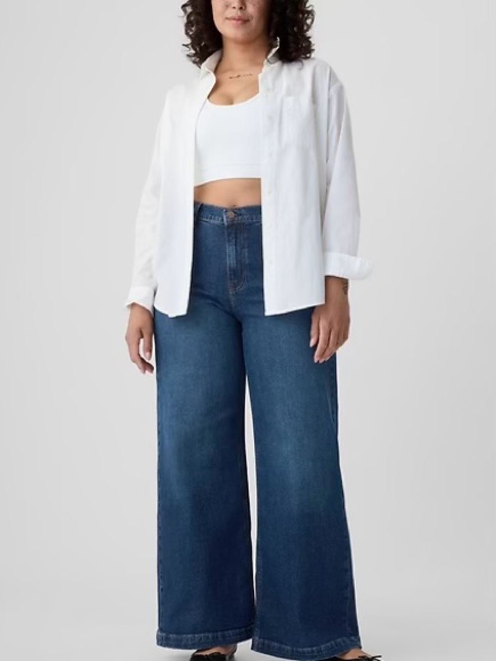 GAP High Rise Stride Wide-Leg Jeans Size 35/20R